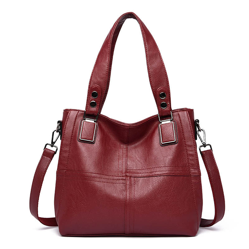 Women's Tote Handbags - Soft PU LeatherShoulder Handbag