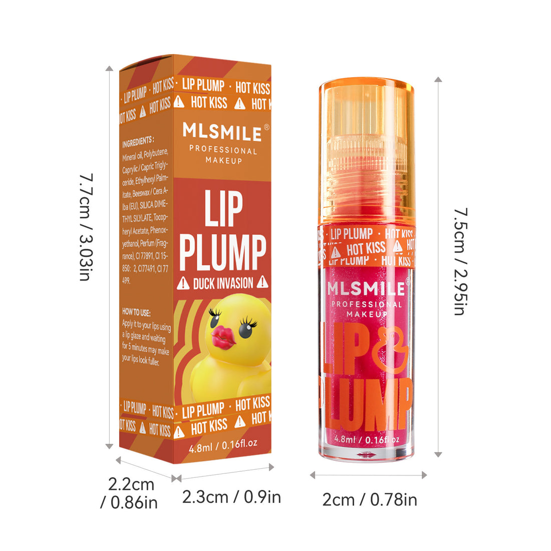 Duck Lip Gloss Mirror Lip Lacquer Pearlescent Liquid Lipstick