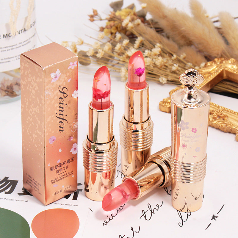 Flower Lipstick Jelly Color Changing Lipstick Moisturizing