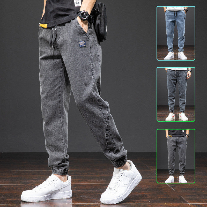 Cotton Trousers Micro-elastic Spot Denim Men's Clothing