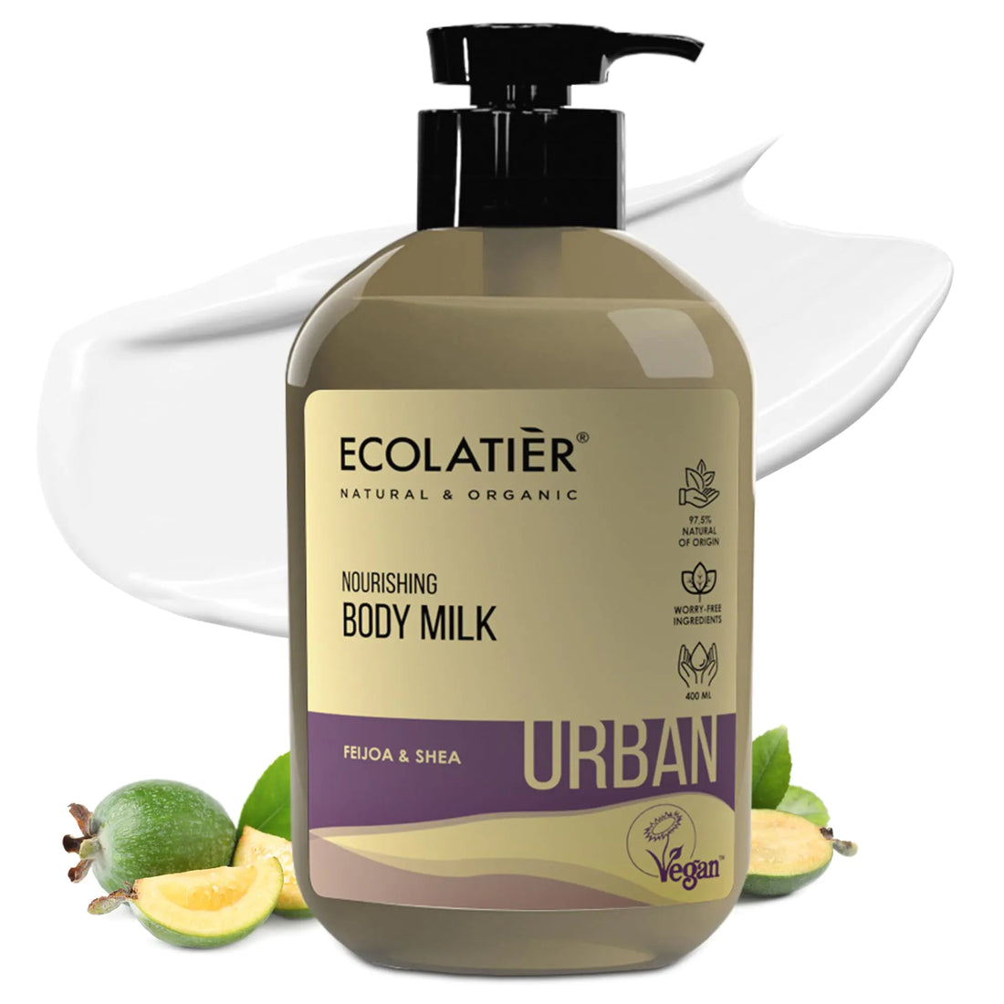 Nourishing Body Milk - Hydrating Body Lotion for Women & Men 97.5% Natural Ingredients Vegan Certified Lightweight Formula with Mulberry & Avocado Oil for Dry Skin 13.5 Fl Oz - ECOLATIER