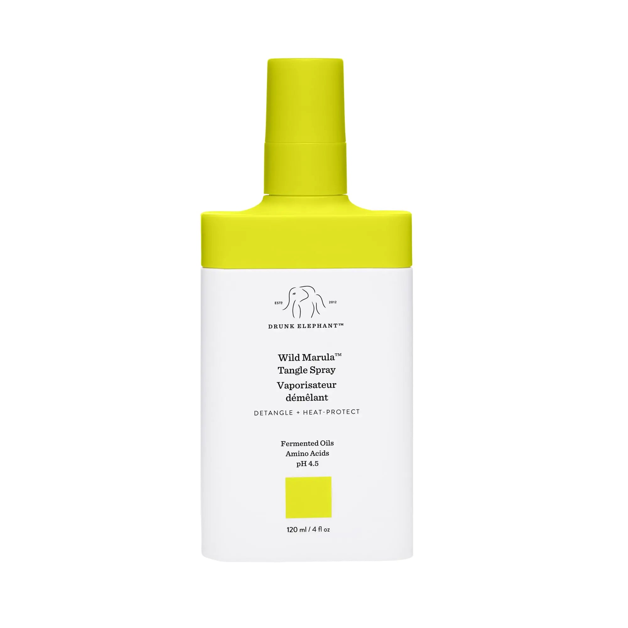 Drunk Elephant Wild Marula Tangle Spray. Weightless and Heat-Protectant Detangler for Hair (120 mL / 4 Fl Oz)