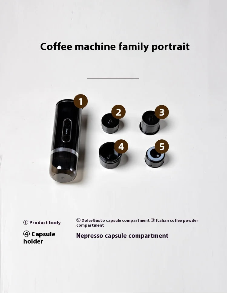 Portable Espresso Capsule Coffee Machine