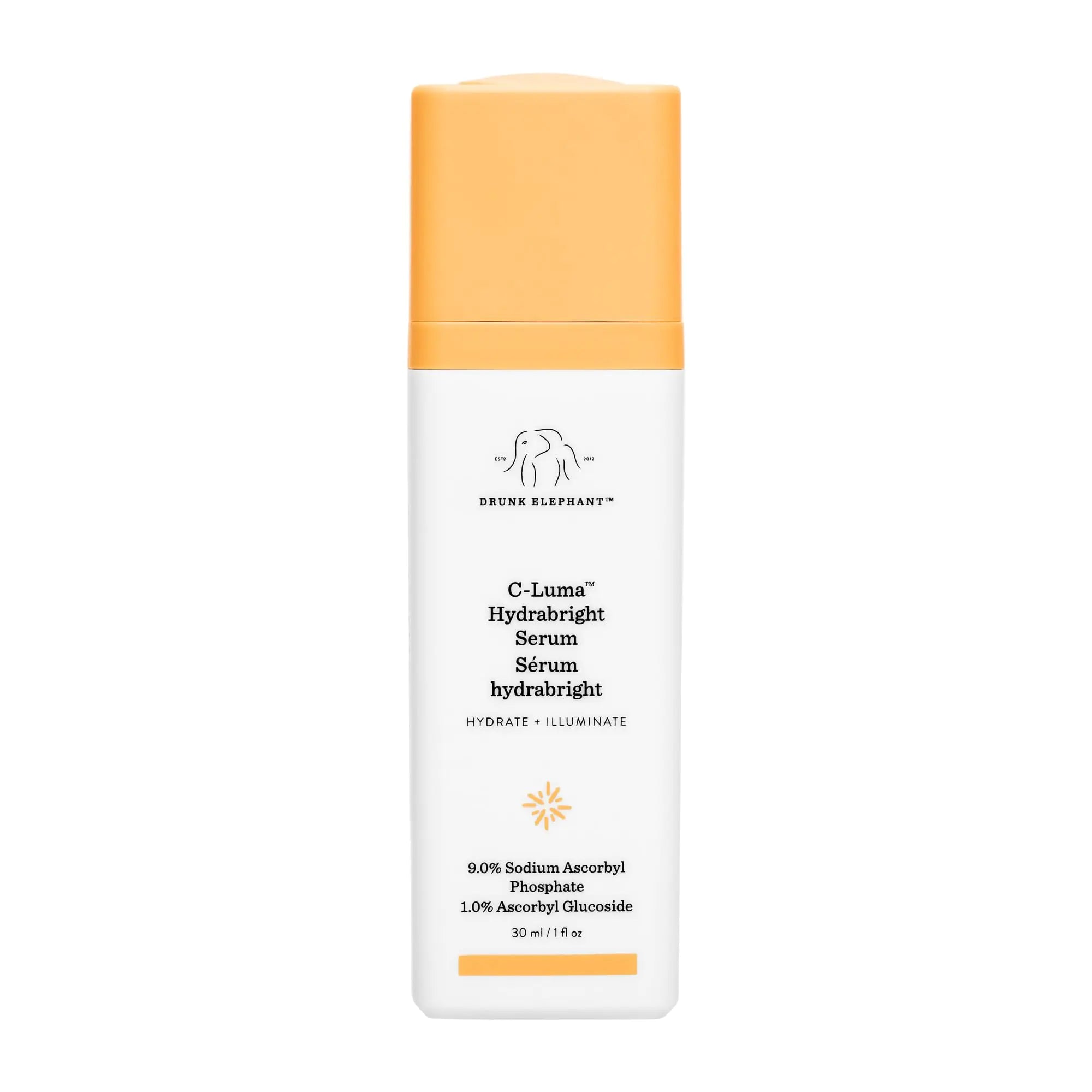 Drunk Elephant C-Luma Hydrabright Serum - 1 fl oz - 10% Vitamin C Face Serum - Hydrates & Illuminates - Free of Essential Oils Silicones & Fragrances - Cruelty Free