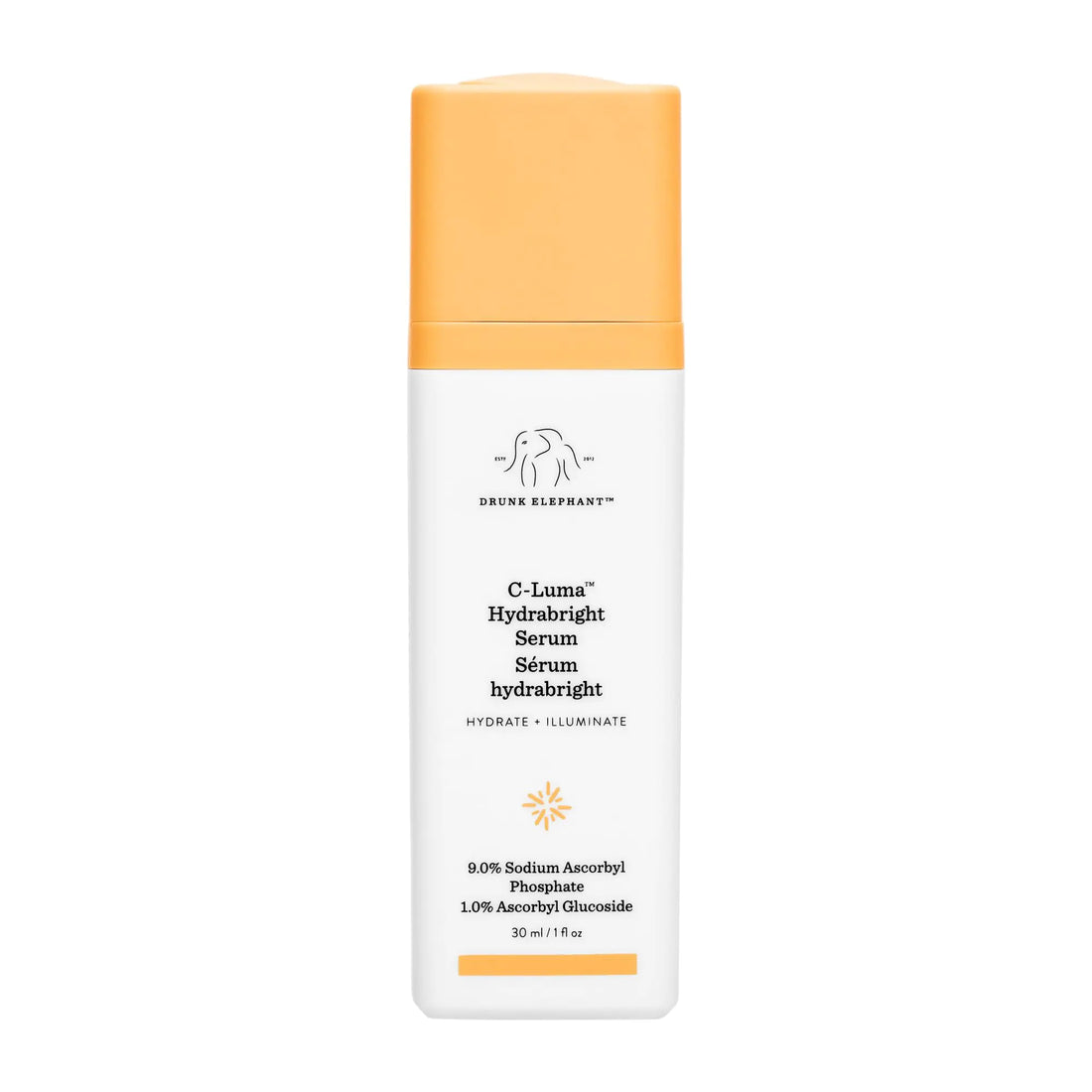 Drunk Elephant C-Luma Hydrabright Serum - 1 fl oz - 10% Vitamin C Face Serum - Hydrates & Illuminates - Free of Essential Oils Silicones & Fragrances - Cruelty Free