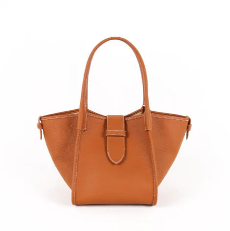 Top-Grain Leather Tote Handbag