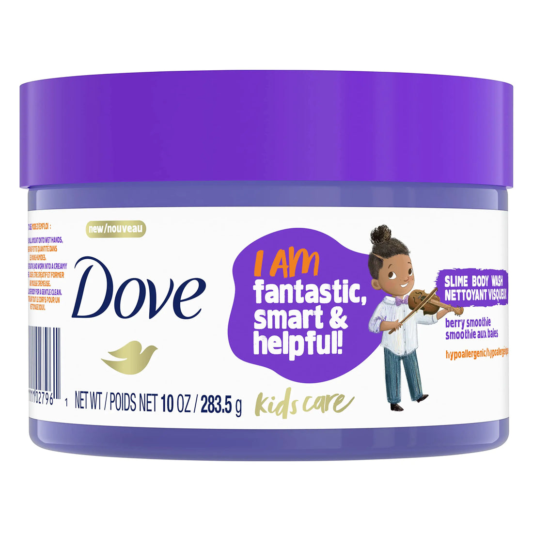 Dove Kids Care Slime Body Wash For Kids Berry Smoothie Hypoallergenic Skin Care 10 oz