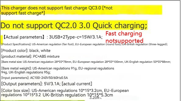 Fast Charging Mobile Phone Charger Type-c PD Three USB Multi-port Travel Plug