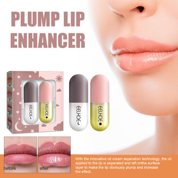 EELHOE Day And Night Lip Moisturizing Capsule, Hydrates Increases Lip Elasticity And Volumizes Lip Duller Lip Plump Lip Liquid