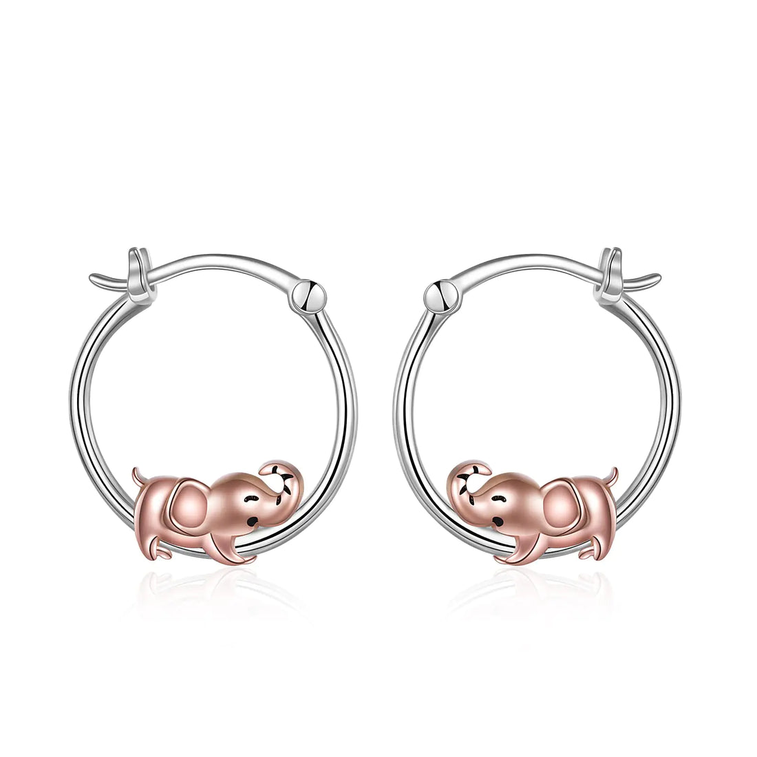 Elephant Earrings Sterling Silver Hoop Elephant Earrings Elephant Jewelry Gifts for Women Daughter