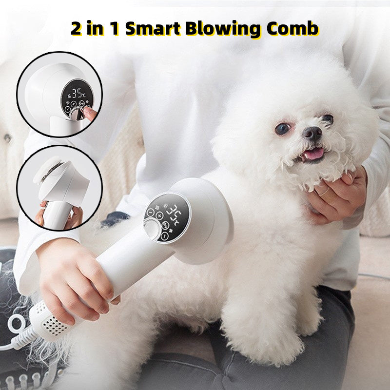 Smart Pet Hair Dryer Dog Golden Retriever Cat Grooming Hairdressing Blow & Comb Silent No Harm Pet Cleaning Supplies PeHt Products