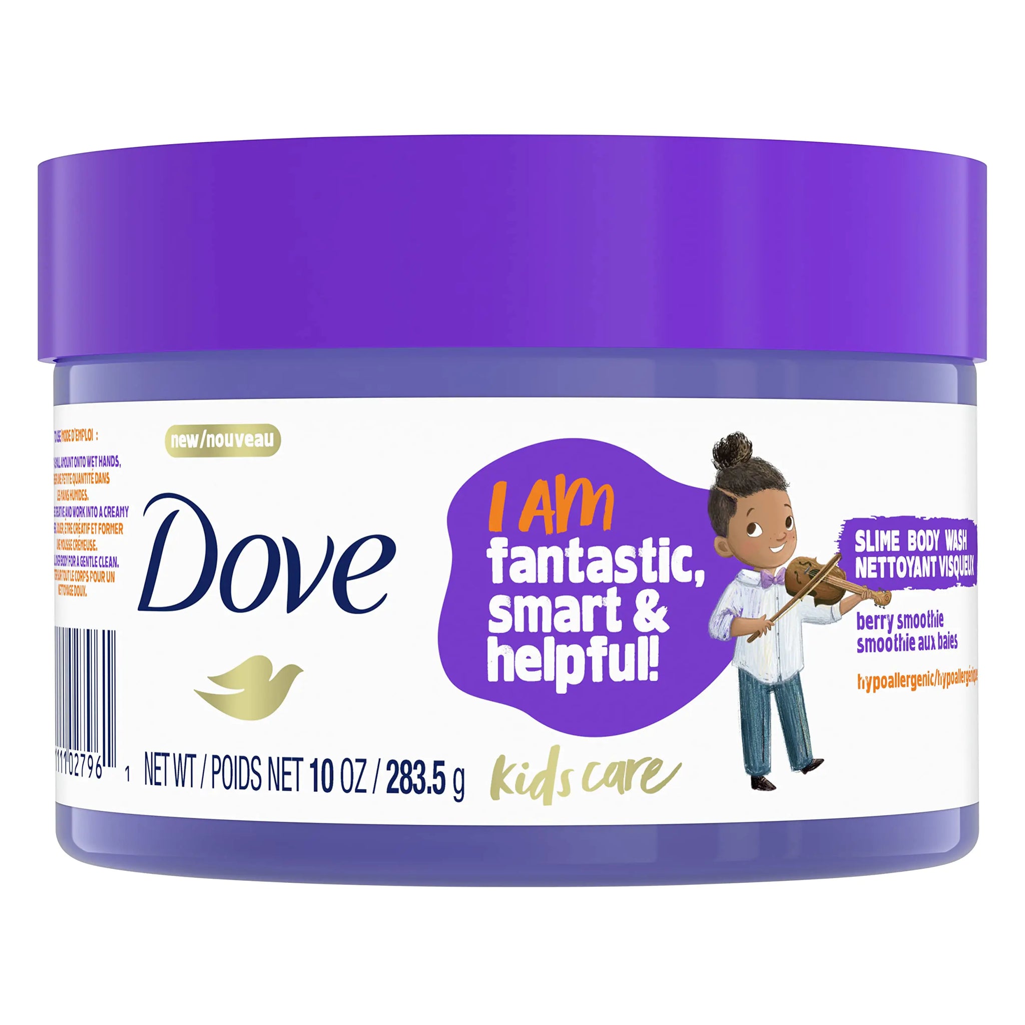 Dove Kids Care Slime Body Wash For Kids Berry Smoothie Hypoallergenic Skin Care 10 oz